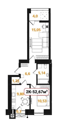 2км квартира 52,67м.кв. ВИДОВА! Опришівська слобода. - фото 1