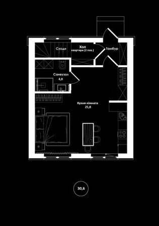 Найдешевша однокімнатна квартира, 20 хв до Броварів. БЕЗ КОМІСІї - фото 1