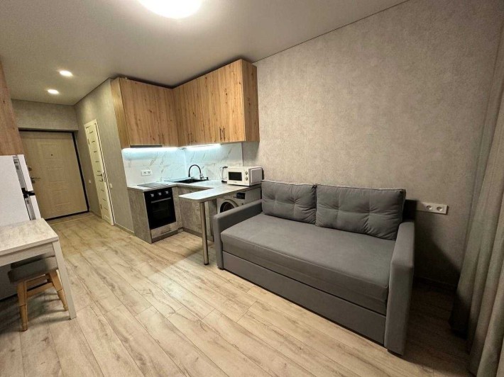 Студія з ремонтом поруч з парком. Мінімальне оформлення - фото 1