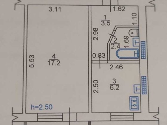 Продам 1-кім в Центрі Кременчук
