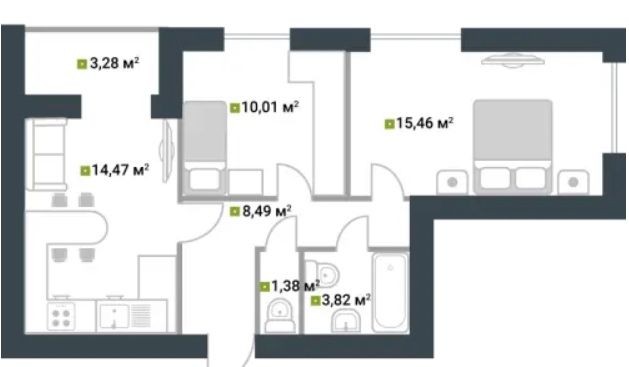 Двокімнатна квартира з чудовим наповненням. Буча - фото 1