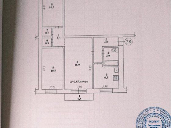 Продам 3 квартиру в районі медичного коледжу Кривий Ріг