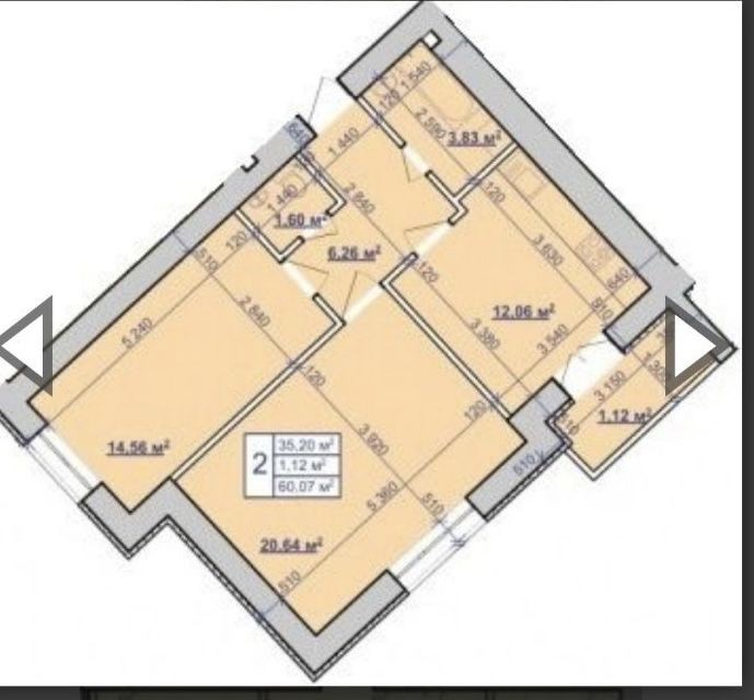 Готова 2км квартира ,м-н Пасічна - фото 1