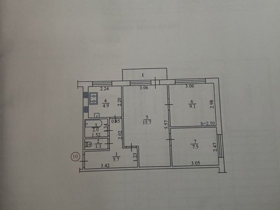 Продам 3-к квартиру Кременчук