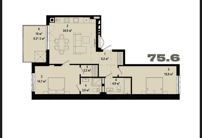 Продаж квартири в ЖК Ютландія - фото 1