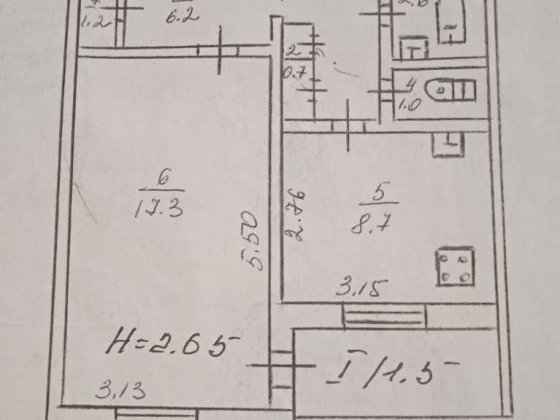 Продається 1-но кімнатна квартира Кривий Ріг