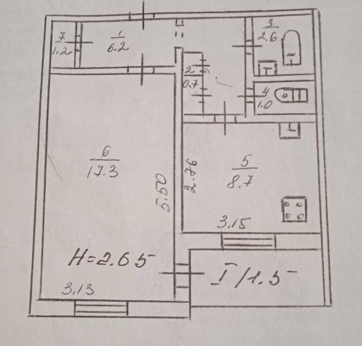 Продається 1-но кімнатна квартира - фото 1