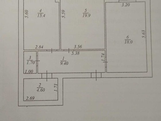 2 кімн.кв. під чистову обробку з газовим опаленням. 1 поверх Є кладова Ірпінь