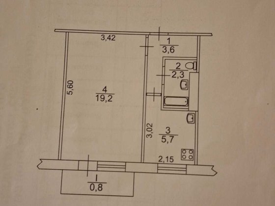 Продається 1-но кім. кв. на "Юбілейній ", малосімейка ! Кривой Рог