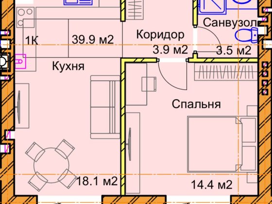 Р-н Льнокомбінату 1к квартира Ровно