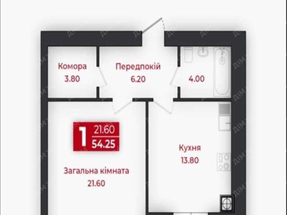 Сучасна 1-кімнатна квартира 55 м2 у новобудові Полтави Полтава