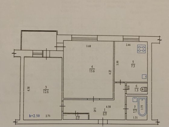 Продам 2 кімнатну квартиру на Кагамлика Полтава