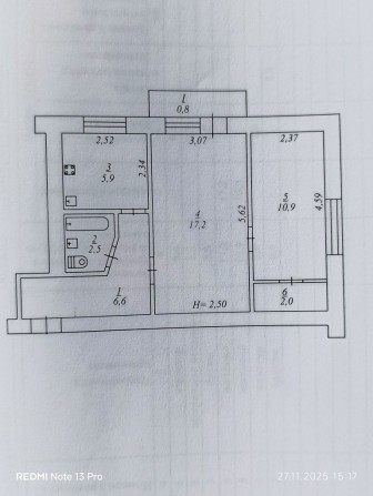 Продаж двокімнатної квартири в район оптового ринка - фото 1