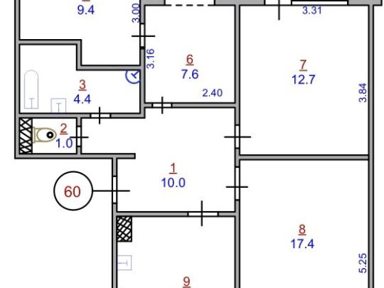 Продажа 4-х комнатной квартиры (чешка) на Юбилейной. Кривой Рог