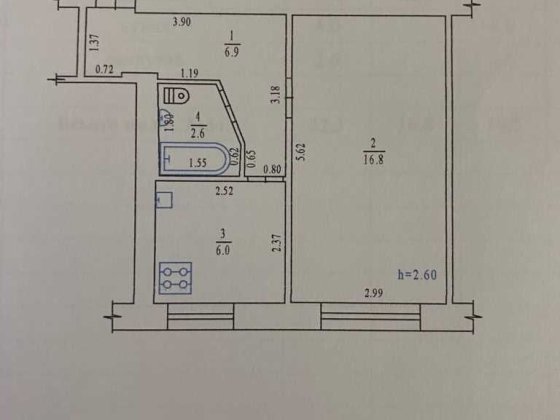 Продаж 1к квартири. 2/5 пов. вул. Соборності. №10519 Полтава