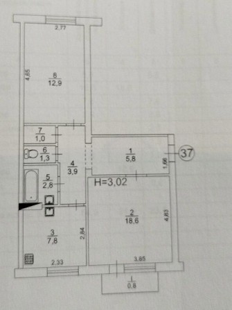 Продам 2кімнатну сталінку Горняк-20й,вулиця Кропивницького - фото 1