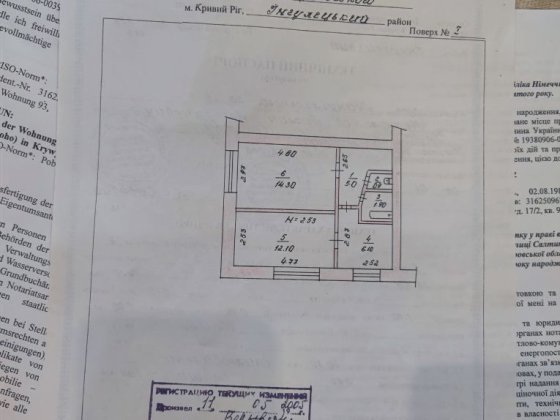 Продам 2 кімнатну квартиру ПівдГЗК ЮГОК Кривий Ріг