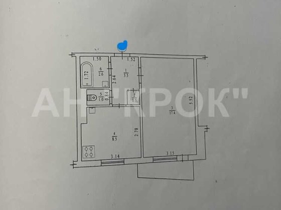 Продаж 1-к квартири 35 м2/По Кільцю/Зупинка Полтава