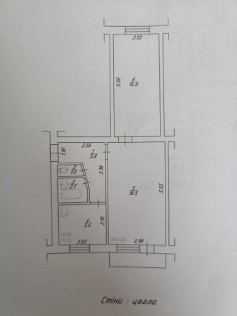 Поділ. 2к в цегляному будинку! - фото 1