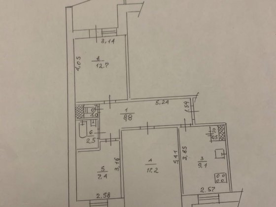 3х кімнатна квартира Кривой Рог