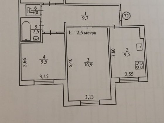 Продам трикімнатну квартиру з індивідуальним опаленням Кривий Ріг
