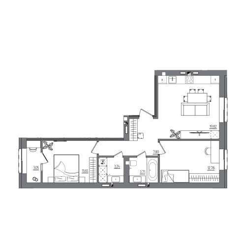 Двокімнатна квартира з вікновидом на дві сторони - фото 1