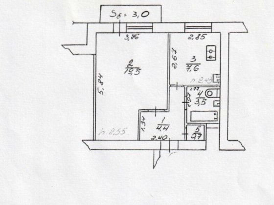 1кімн кв площею 37 м² центр міста Суми