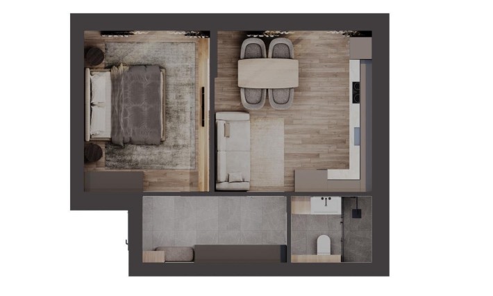 Продам 1 к.кв. 45 м2 в новобудові - фото 1