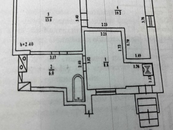 Центр, продаж 2к  квартири під ремонт в приватному секторі Полтава