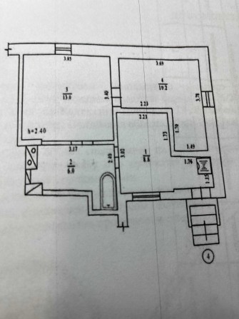 Центр, продаж 2к  квартири під ремонт в приватному секторі - фото 1