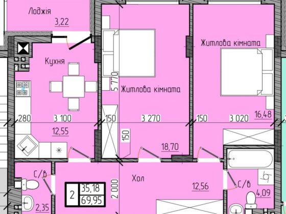 Продаж 2 квартири в ЖК Модерн Щербанюка Черновцы