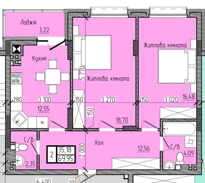 Продаж 2 квартири в ЖК Модерн Щербанюка - фото 1