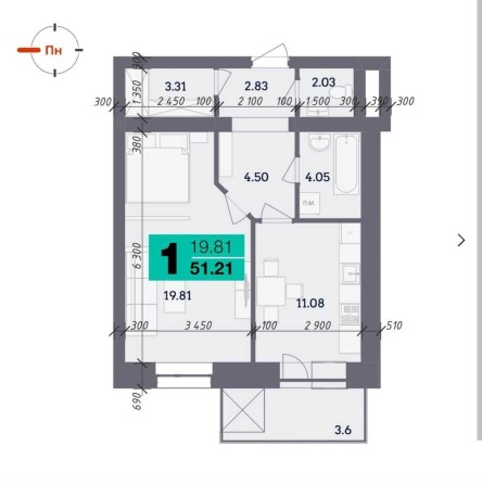 Продам однокімнатну квартиру в новобудові - фото 1