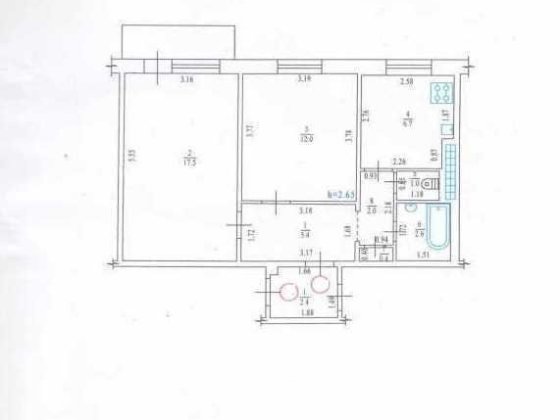 Продаж 2к квартири. Розд. кімнати. Житловий стан. Левада. №3425 Полтава