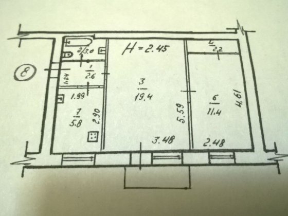 Двокімнатна, район Океана, під ремонт, ВЛАСНИК! Полтава