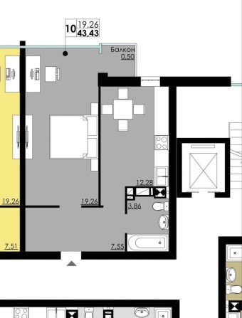 Однокімнатна квартира у новобудові - фото 1