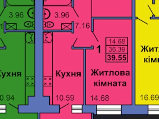 1 кімнатна, 40 м кв. Новобудова з індивідуальним опаленням, Сади-1. Полтава