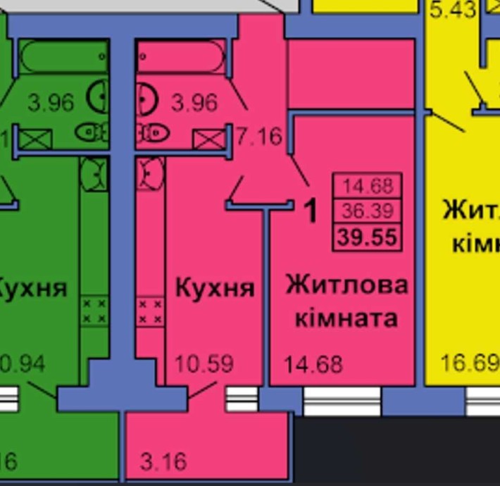 1 кімнатна, 40 м кв. Новобудова з індивідуальним опаленням, Сади-1. - фото 1