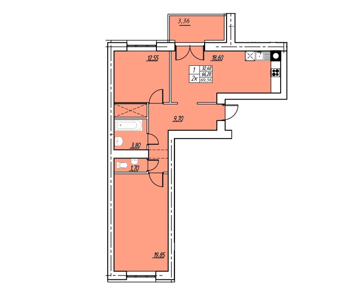 продаж 2кім 72м вул.Шептицького  (Тернопіль-Петриків) 900м від ринку - фото 1