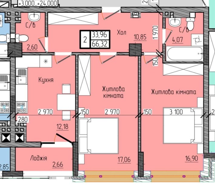 Продаж 2 квартири вул.Щербанюка,79 ЖК Модерн - фото 1