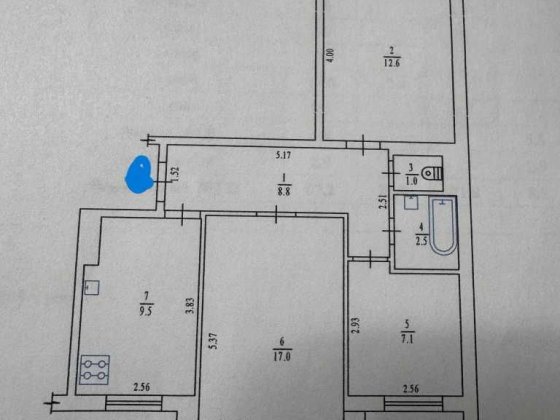 Продаж 3-к квартири р-н.Огнівка !!! Полтава