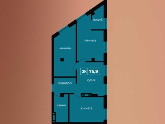 Готова 3-кімнатна квартира у VODOGRAY FENIX Черновцы