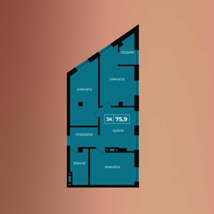 Готова 3-кімнатна квартира у VODOGRAY FENIX - фото 1