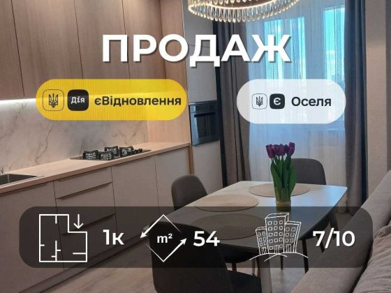 Квартира з стильним ремонтом, меблями та технікою OS Чернигов