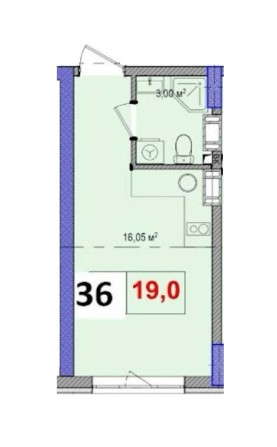 Продається Смарт 19 м2 на Теремках 2, Жуляни, Солом'янський район - фото 1