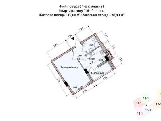 Продаж 1 кімнатної новобудови Черновцы