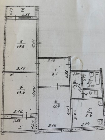 Продам 3-кімнатну квартиру на Масанах - фото 1
