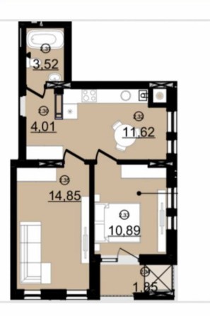 Продається 2-кімн кв-ра в новобудові - фото 1