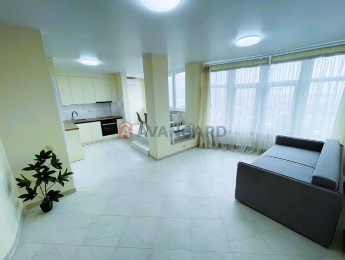 БЕЗ ВІДКЛЮЧЕННЬ! Квартира-студія 46 м2 з видом на Дніпро ЖК Пушкіна! - фото 1