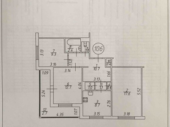 Продам 3х комн 68 м2. Доценко Чернигов